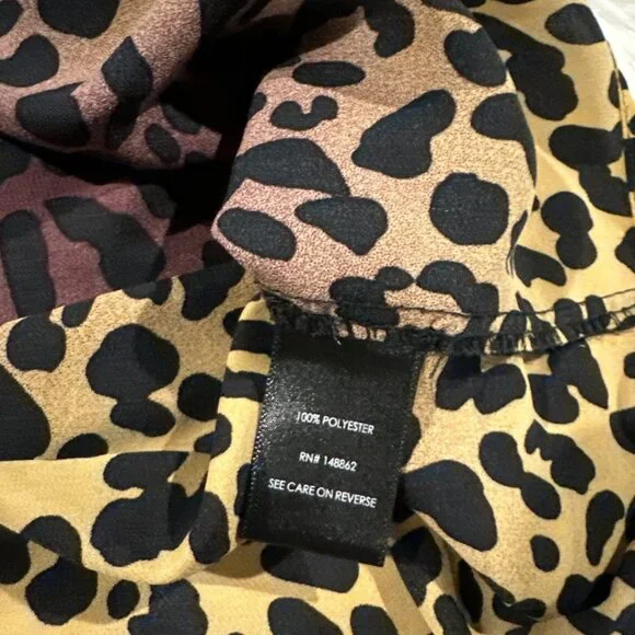 Torrid womens cheetah print ombre blouse 3 sheer sexy curvy - Picture 11 of 13